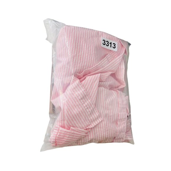 Quacker Factory Womens Floral Embroidered Button-Down Pink & White Striped Shirt - Picture 6 of 6